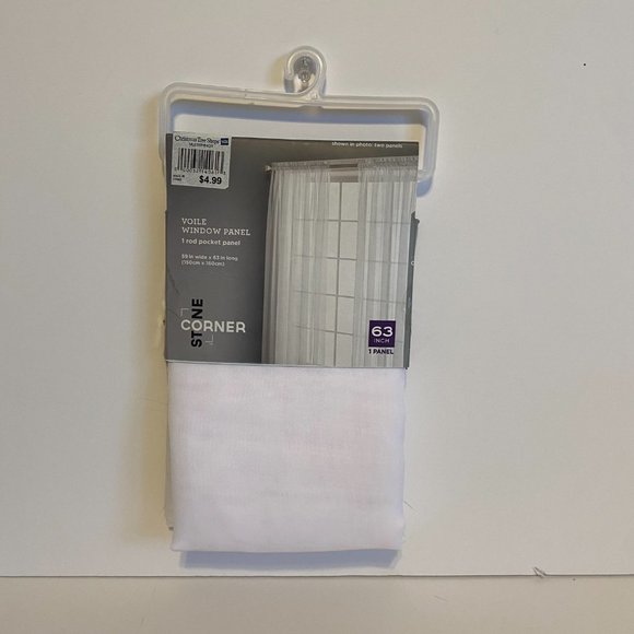 2 Rod Pocket Window Panel Sheer Curtains - Picture 4 of 4